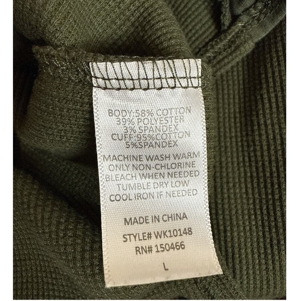 Mix by 41 Hawthorn Women's Waffle Weave Cowl Neck Cozy Knit Top Size L Green - Picture 8 of 8